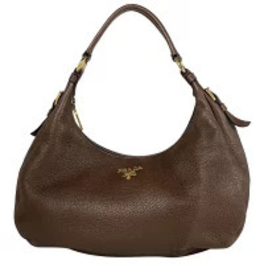 Prada Vitello Daino Hobo bag brown leather